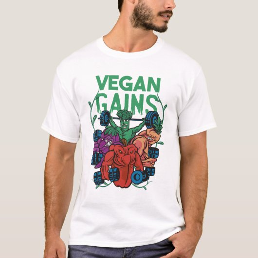 Vegetable Bodybuilders Vegan T-shirt (Voorkant)