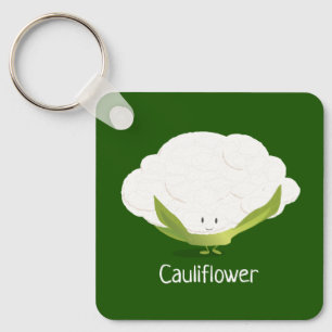 Vegetable Cauliflower Character Food Sleutelhanger
