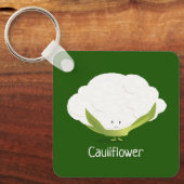 Vegetable Cauliflower Character Food Sleutelhanger (Voorkant)