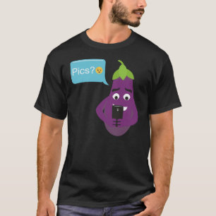 Vegetable Eggplant Emoji T-shirt