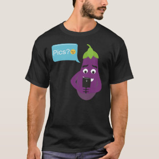 Vegetable Eggplant Emoji T-shirt