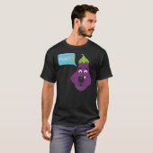 Vegetable Eggplant Emoji T-shirt (Voorkant volledig)