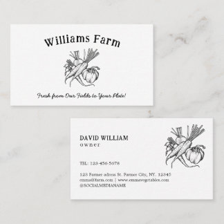 Vegetable Farm Market Agriculture Business Card Visitekaartje