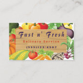 Vegetable Food Design Delivery Service Visitekaartje (Voorkant)