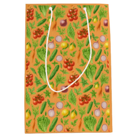 Vegetable Garden Gift Bag — Clementine Medium Cadeauzakje (Voorkant)