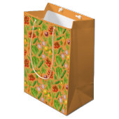 Vegetable Garden Gift Bag — Clementine Medium Cadeauzakje (Voorkant Gekanteld)