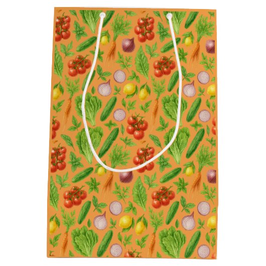 Vegetable Garden Gift Bag — Clementine Medium Cadeauzakje (Achterkant)