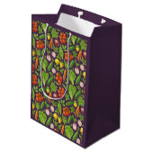 Vegetable Garden Gift Bag — Devine Plum Medium Cadeauzakje (Achterkant Gekanteld)