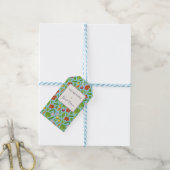 Vegetable Garden Gift Bag — Soft Teal Blue Cadeaulabel (Met Touw)