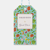 Vegetable Garden Gift Bag — Soft Teal Blue Cadeaulabel (Voorkant)
