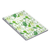 Vegetable Garden Journal Waterverf Celery Kale Notitieboek (Rechterzijde)