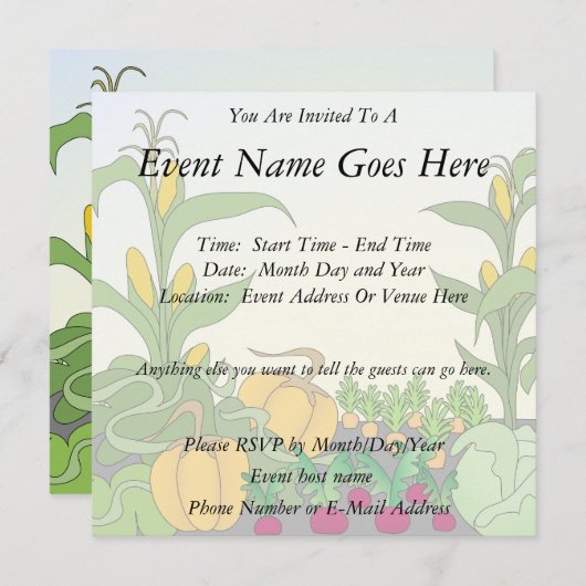 Vegetable Garden Kaart (Voorkant / Achterkant)