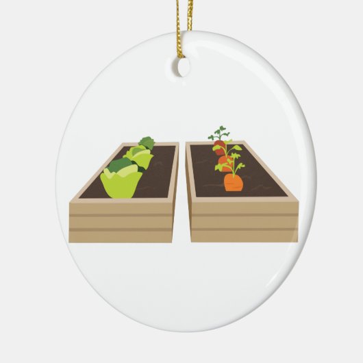 Vegetable Garden Keramisch Ornament (Links)