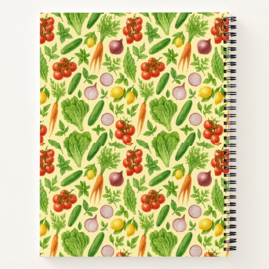 Vegetable Garden Notebook — Soft Lemon Notitieboek (Achterkant)