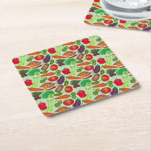 Vegetable Garden Produce Greenmarket Veggies Kartonnen Onderzetters (Schuin)