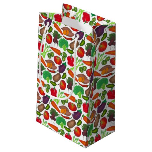 Vegetable Garden Produce Greenmarket Veggies Klein Cadeauzakje (Achterkant Gekanteld)