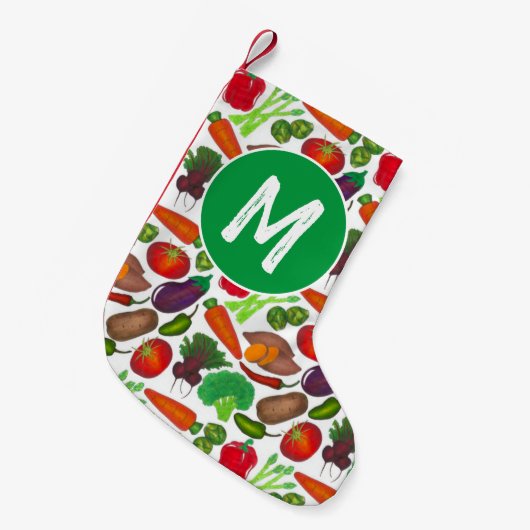 Vegetable Garden Produce Greenmarket Veggies Kleine Kerstsok (Voorkant (Hangend))