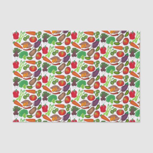 Vegetable Garden Produce Greenmarket Veggies Tissuepapier (Voorkant)