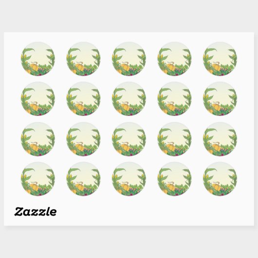 Vegetable Garden Ronde Sticker (Vel)