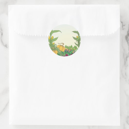 Vegetable Garden Ronde Sticker (Tas)