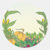 Vegetable Garden Ronde Sticker (Voorkant)