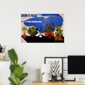 Vegetable Garden Vintage Poster (Thuiskantoor)