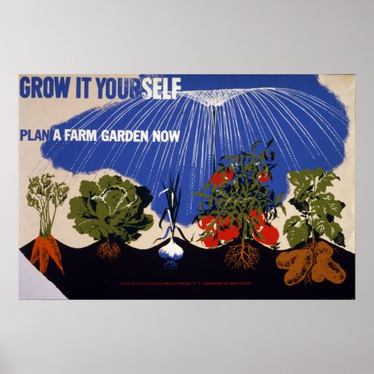 Vegetable Garden Vintage Poster (Voorkant)