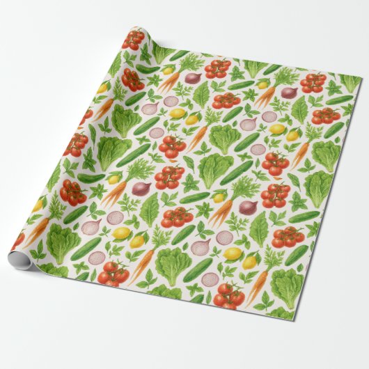 Vegetable Garden Wrapping Paper Cadeaupapier (Uitgerold)
