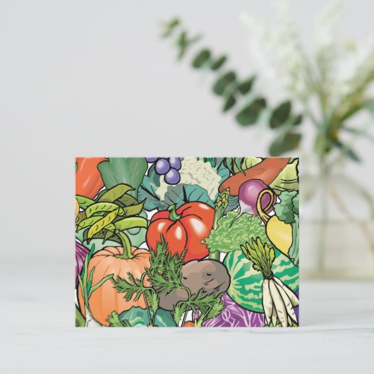 Vegetable Gardener Briefkaart (Staand voorkant)