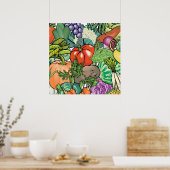 Vegetable Gardener Poster (Keuken)