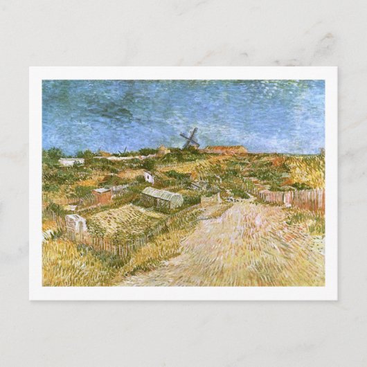 Vegetable Gardens in Montmartre Van Gogh Fine Art Briefkaart (Voorkant)