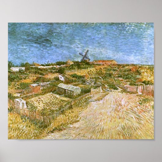 Vegetable Gardens in Montmartre Van Gogh Fine Art Poster (Voorkant)