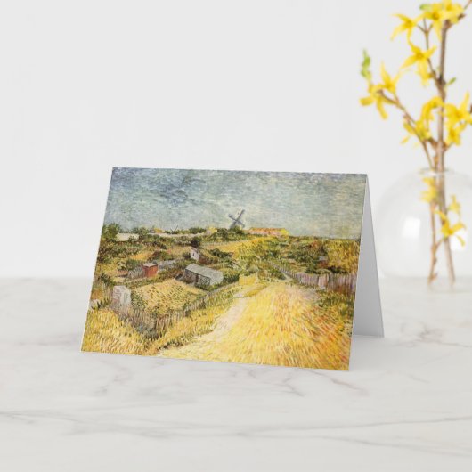 Vegetable Gardens, Montmartre by Vincent van Gogh Kaart (Gele Bloem)