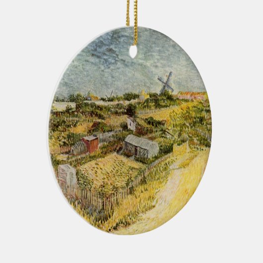 Vegetable Gardens, Montmartre by Vincent van Gogh Keramisch Ornament (Rechts)
