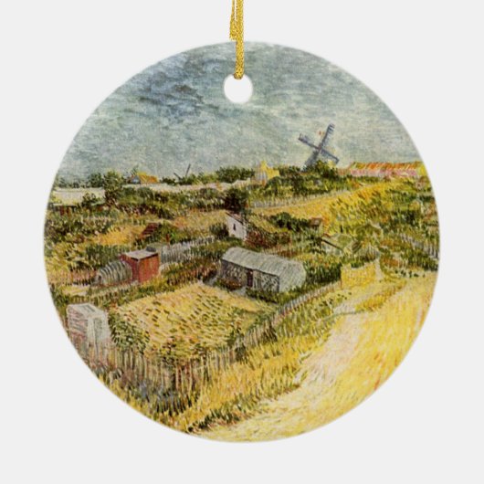 Vegetable Gardens, Montmartre by Vincent van Gogh Keramisch Ornament (Achterkant)