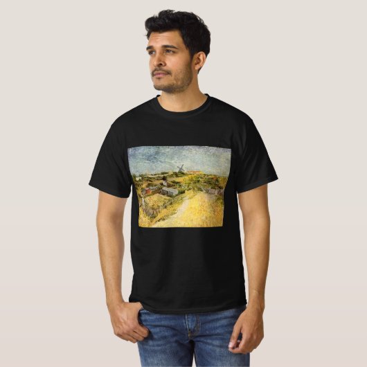 Vegetable Gardens, Montmartre by Vincent van Gogh T-shirt (Voorkant volledig)