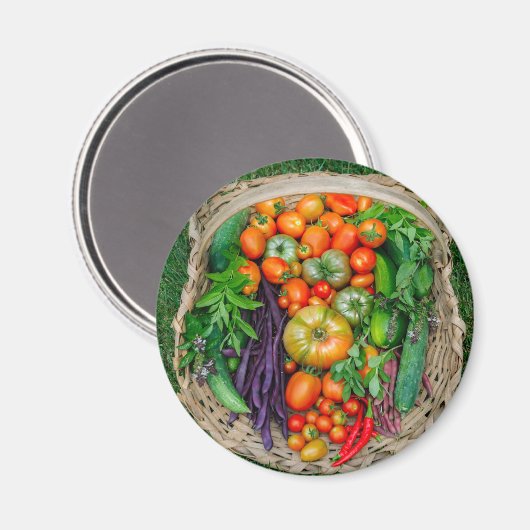 Vegetable Harvest Basket Magneet (Voorkant / Achterkant)