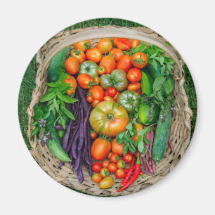 Vegetable Harvest Basket Magneet