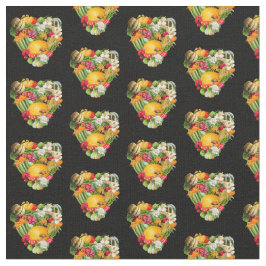 Vegetable Harvest Hearts Stof