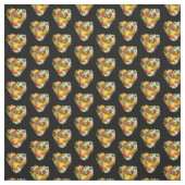 Vegetable Harvest Hearts Stof (Swatch)