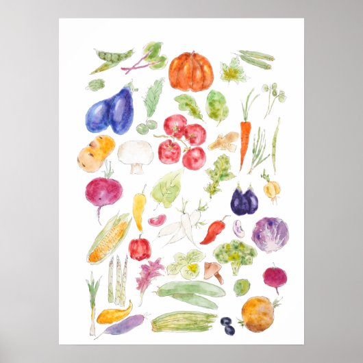 vegetable ink and watercolor collection poster (Voorkant)