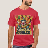 Vegetable Juggler – leuk en speels T-shirt (Voorkant)