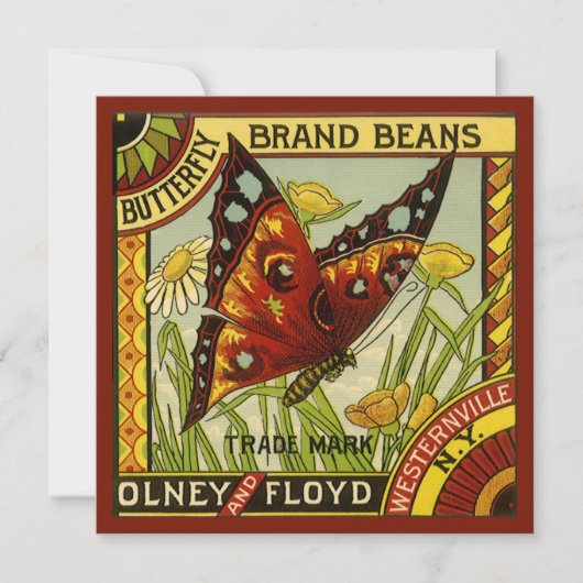  "Vegetable Label Art", "Butterfly Brand Bans" (Voorkant)