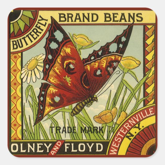  "Vegetable Label Art", "Butterfly Brand Bans" (Voorkant)
