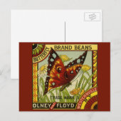 "Vegetable Label Art", "Butterfly Brand Bans" Briefkaart (Voorkant / Achterkant)