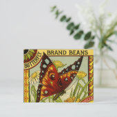  "Vegetable Label Art", "Butterfly Brand Bans" Briefkaart (Staand voorkant)