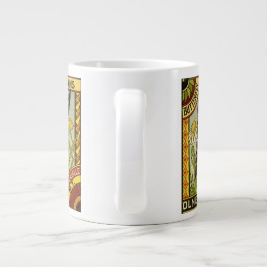  "Vegetable Label Art", "Butterfly Brand Bans" Grote Koffiekop (Achterkant)