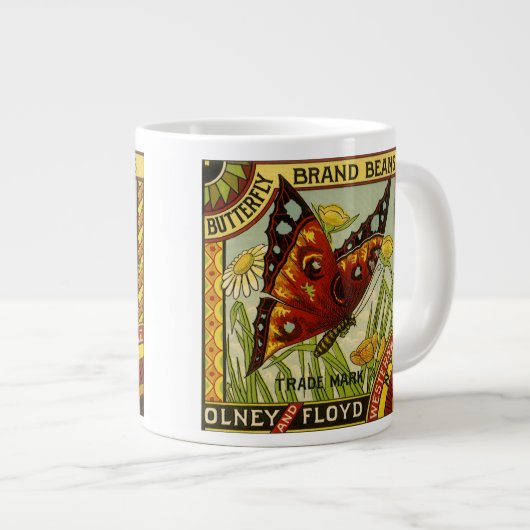  "Vegetable Label Art", "Butterfly Brand Bans" Grote Koffiekop (Voorkant rechts)