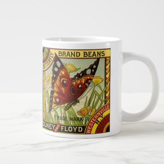  "Vegetable Label Art", "Butterfly Brand Bans" Grote Koffiekop (Rechts)
