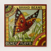  "Vegetable Label Art", "Butterfly Brand Bans" Legpuzzel (Verticaal)